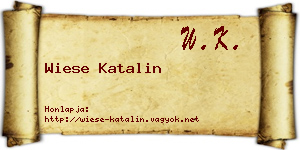 Wiese Katalin névjegykártya